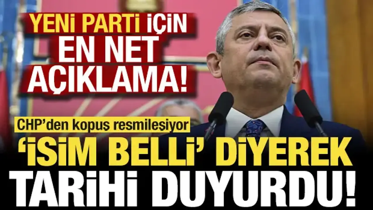 Özgür Özel'den yeni parti açıklaması: 'İsmi belli' diyerek tarih verdi!