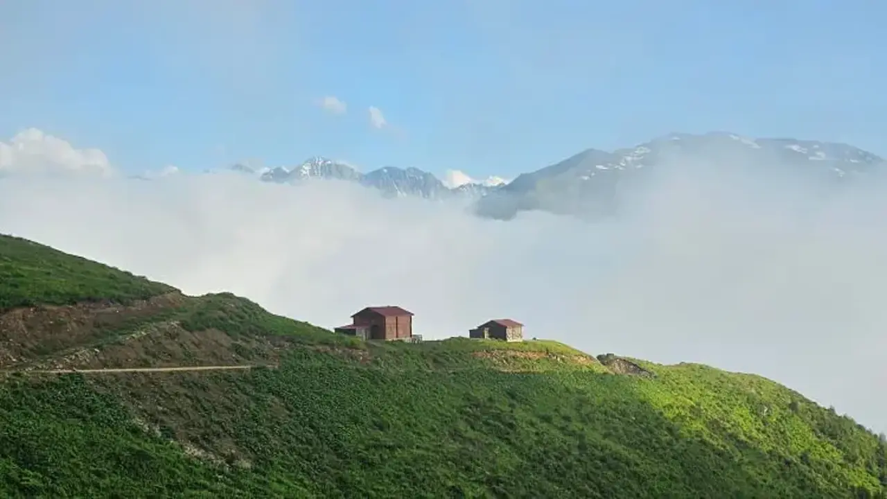 Rize'de bulutların üzerindeki yayla görenleri büyüledi