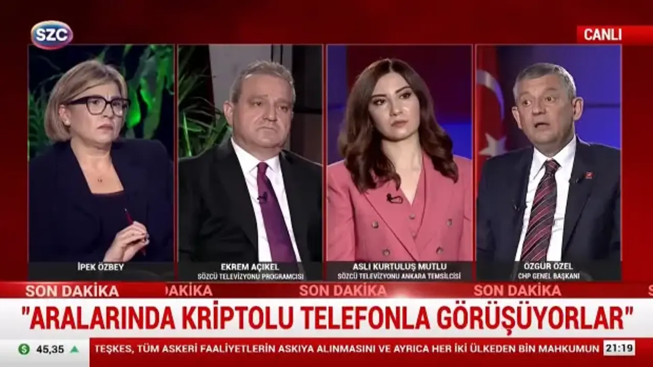 RTÜK'ten Sözcü TV'ye Özgür Özel'in kriptolu telefon iddiaları nedeniyle ceza