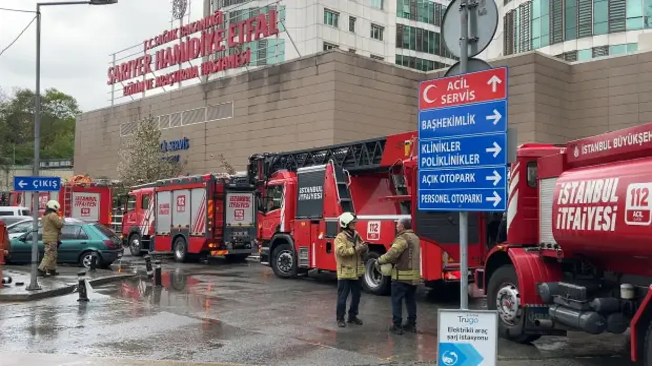Sarıyer'de hastanede yangın