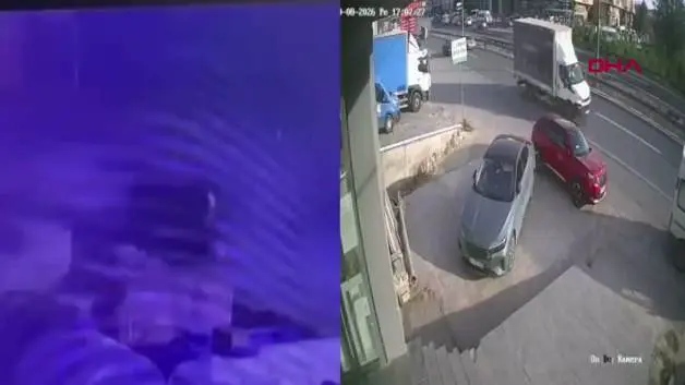 Silivri'de 4 araçlı zincirleme kaza kamerada: Takla atıp metrelerce sürüklendi