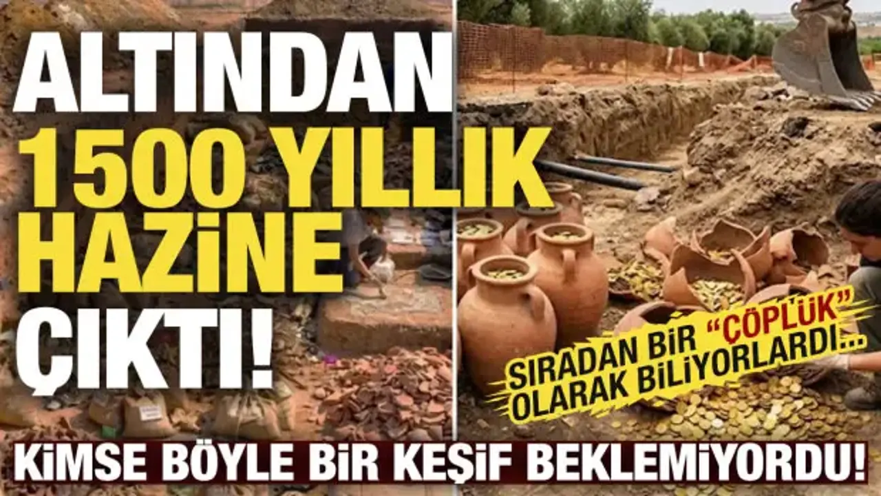 Sıradan bir çöplük sanılıyordu: Altından 1500 yıllık hazine fışkırdı!