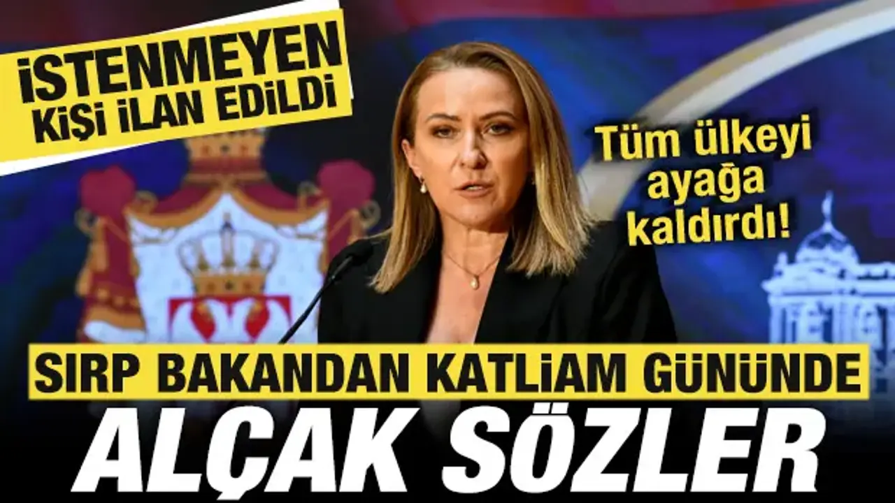 Sırp Bakandan alçak açıklama! Ülkeyi ayağa kaldırdı! İstenmeyen kişi ilan edildi!
