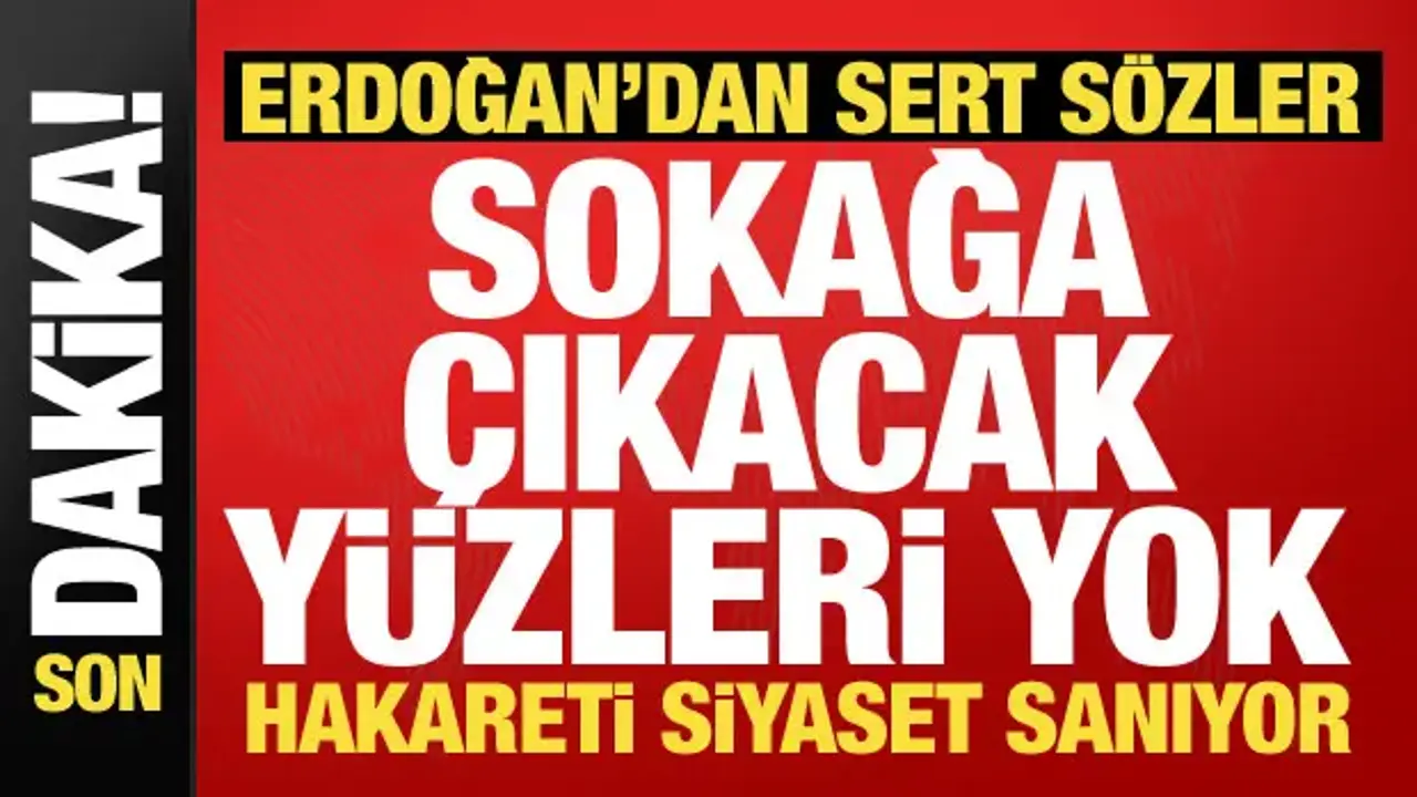 Son dakika: Erdoğan CHP'ye sert yüklendi: Sokağa çıkmaya yüzleri yok!