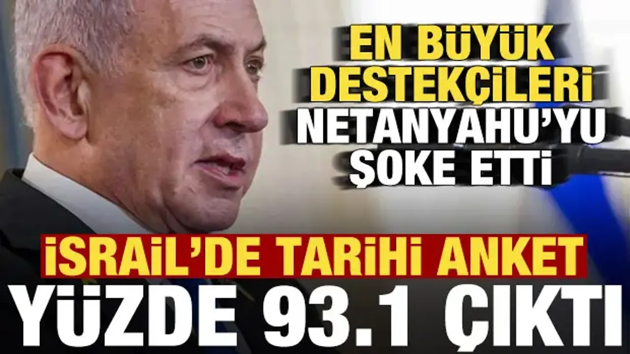Son dakika: İsrail'de bomba anket! Yüzde 93,1 oran çıktı...