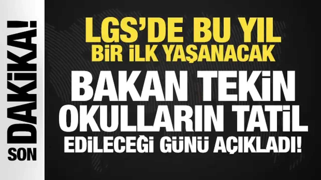 Son Dakika... Milli Eğitim Bakanı Yusuf Tekin açıkladı: Cuma günü okullar tatil edildi