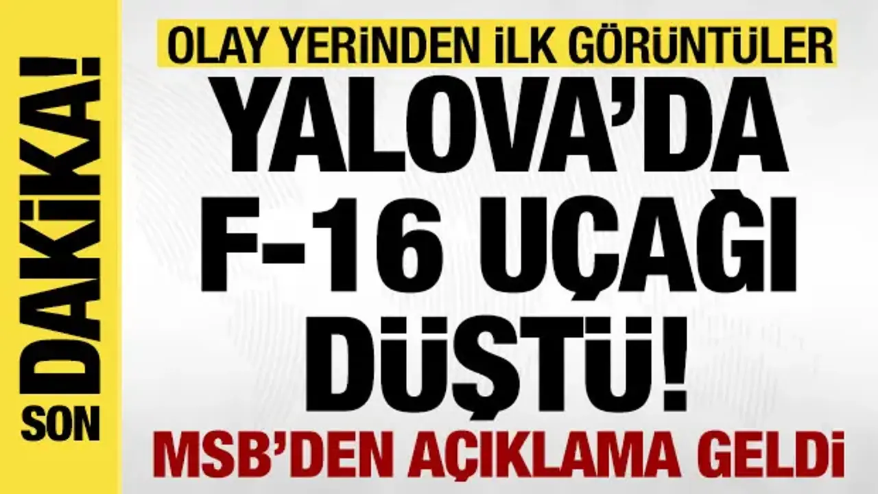 Son dakika: Yalova'da eğitim uçağı düştü!