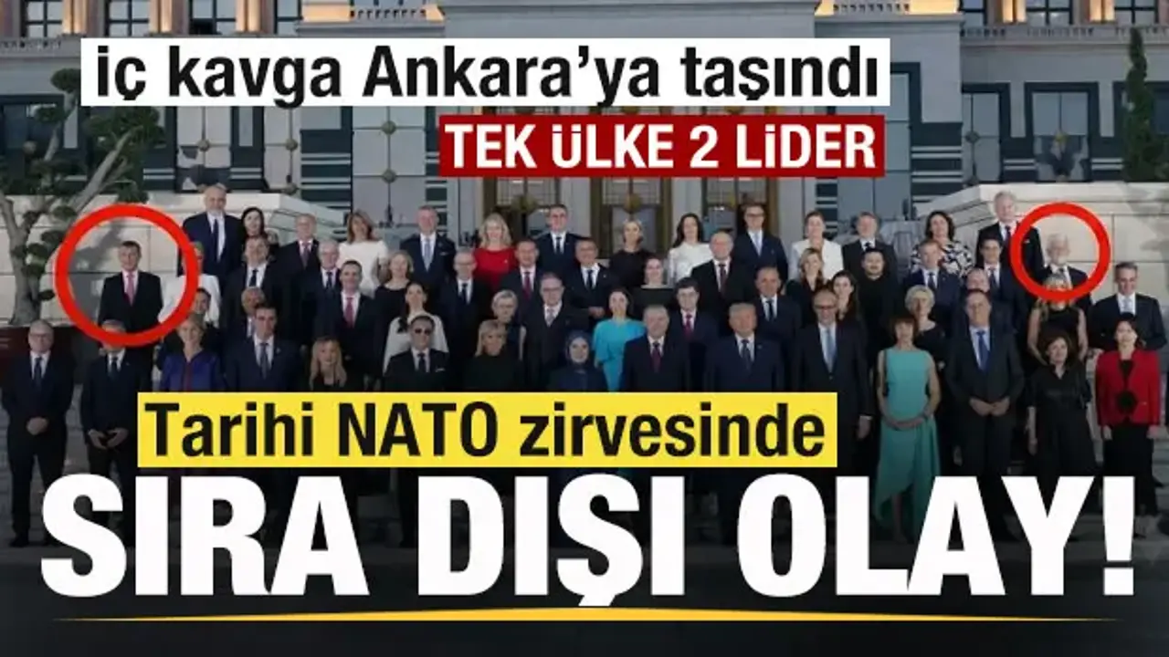 Tarihi NATO zirvesinde sıra dışı olay! Tek ülke iki lider! Çift başlılık Ankara'ya uzandı