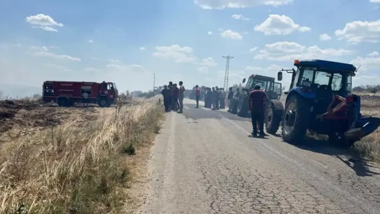 Tekirdağ'da korkutan anız yangını: 150 dönüm tarım arazisi küle döndü!