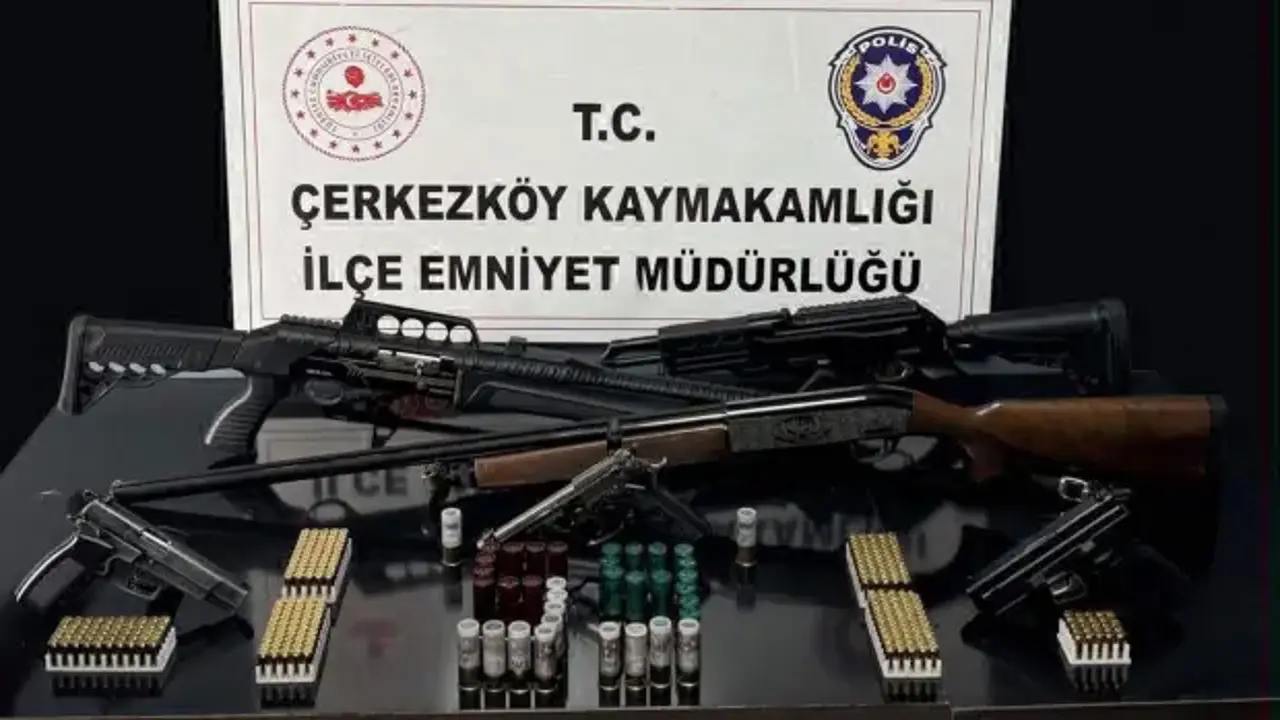 Tekirdağ'da silah operasyonunda 10 gözaltı