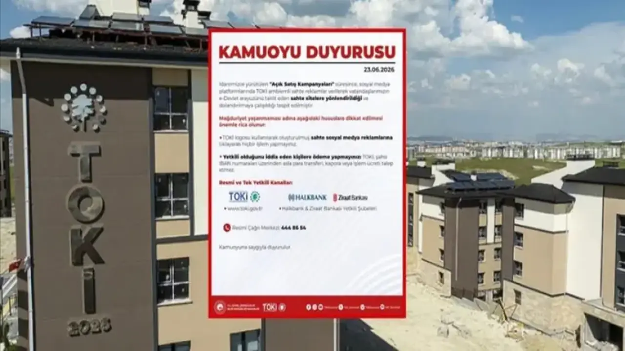 TOKİ'den açık satış kampanyalarıyla ilgili dolandırıcılık uyarısı!