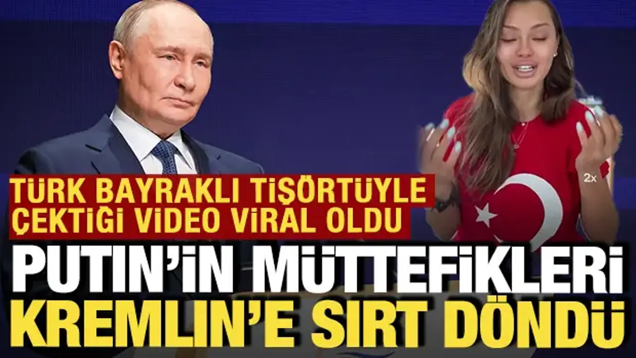 Türk bayraklı tişörtle çektiği video viral oldu: Putin'in destekçileri sırt dönüyor