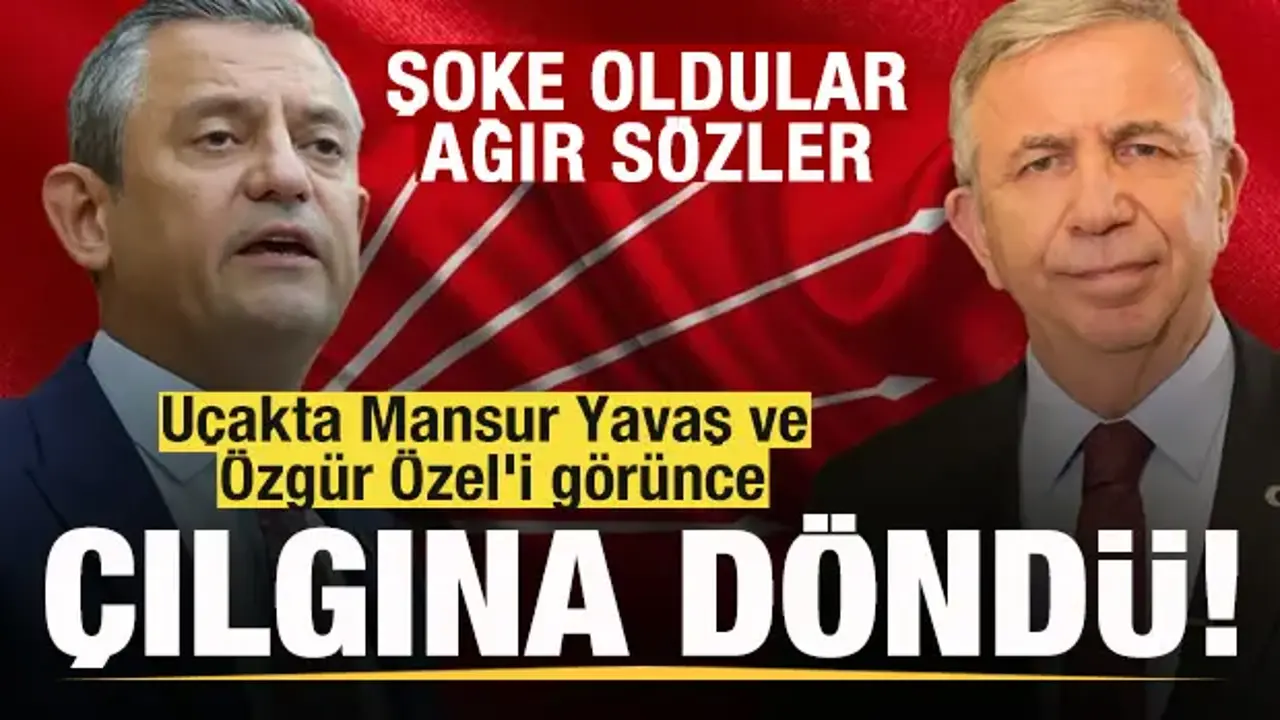 Uçakta Mansur Yavaş ve Özgür Özel'i görünce çılgına döndü! Ağır sözler