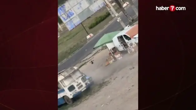 Ukrayna'da sokak satıcısına dronlu saldırı! O anlar kamerada