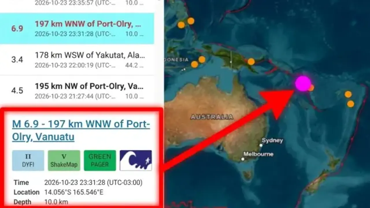 Vanuatu açıklarında 6,9 büyüklüğünde deprem