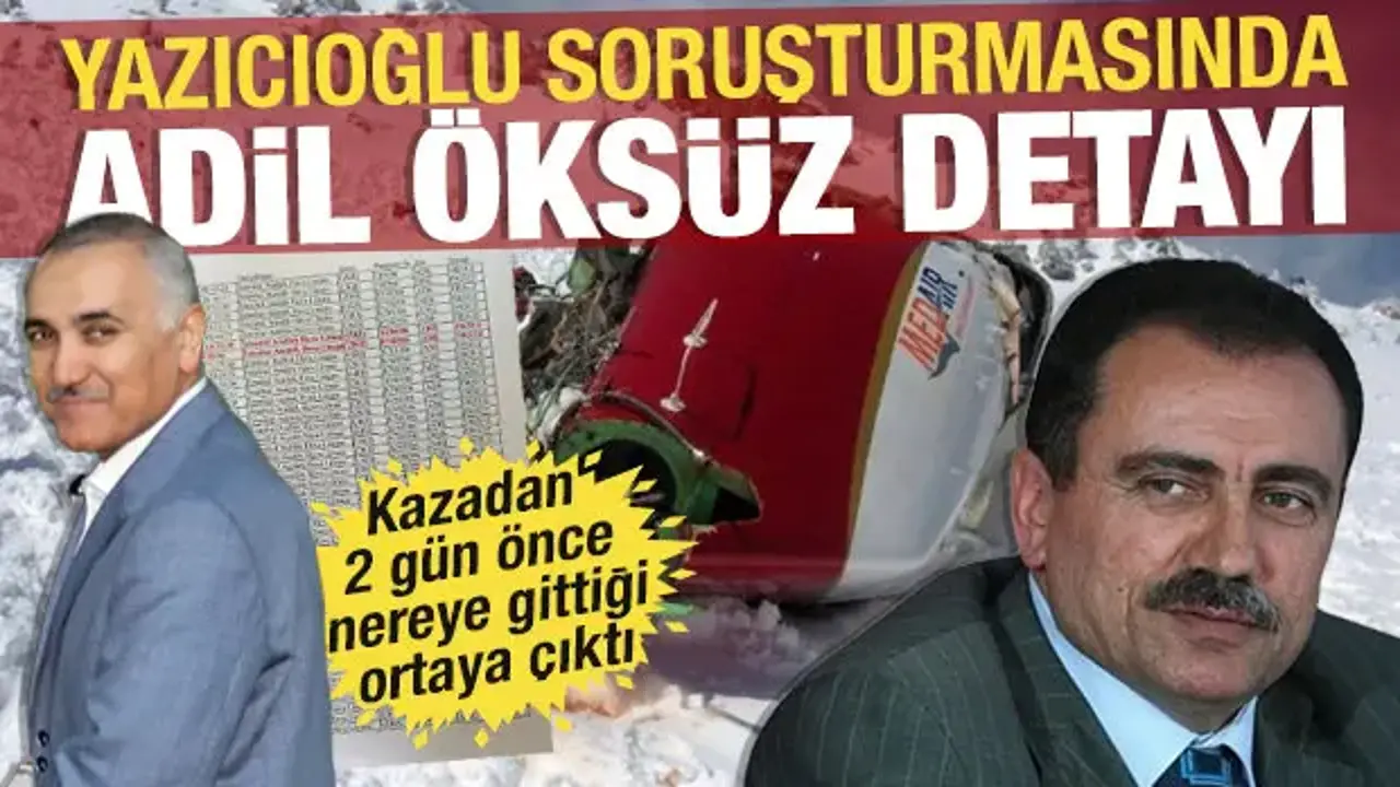 Yazıcıoğlu soruşturmasında Adil Öksüz detayı: Kazadan 2 gün önce ABD’ye gitmiş