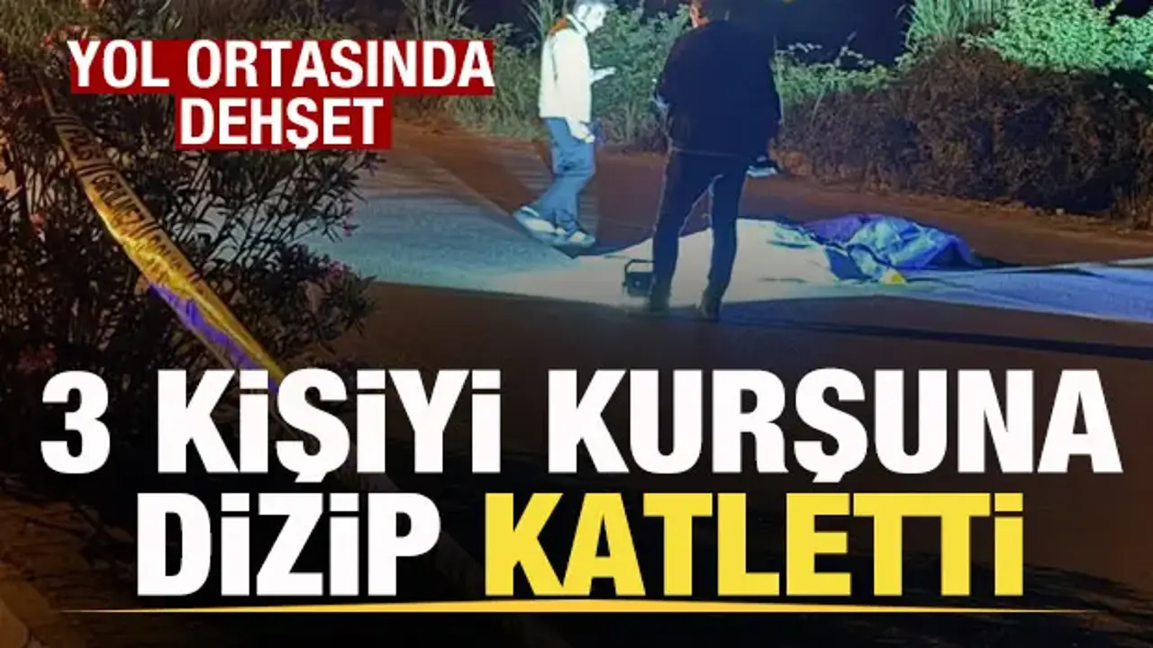 Yol ortasında dehşet! 3 kişiyi kurşuna dizip katletti